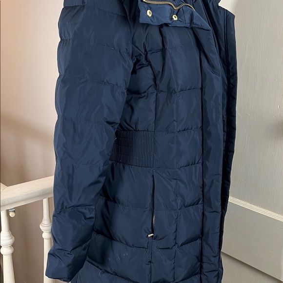 COLE HAAN • Women's Navy Hooded Puffer Coat - Picture 3 of 7